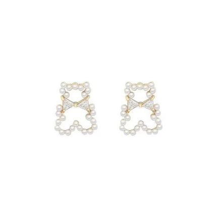 Pearl Bear Earring - FASHION SHEGOODS LLC