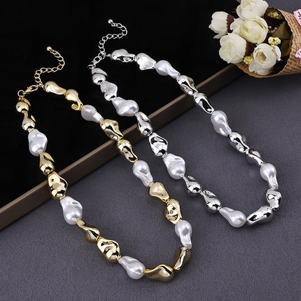 Irregular Pearl Pendant Necklace for Women