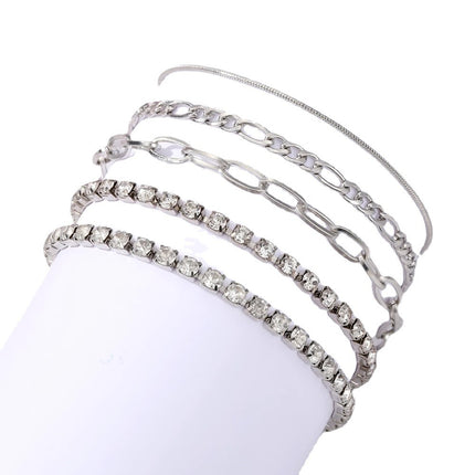 Women Tennis Chain Bracelet Set