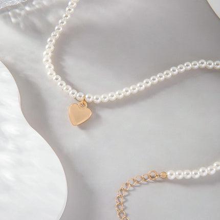 Love Pendant Pearl Necklace - FASHION SHEGOODS LLC