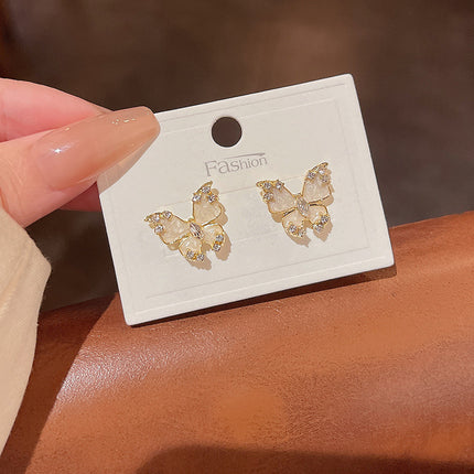 Opal butterfly Earrings - FASHION SHEGOODS LLC