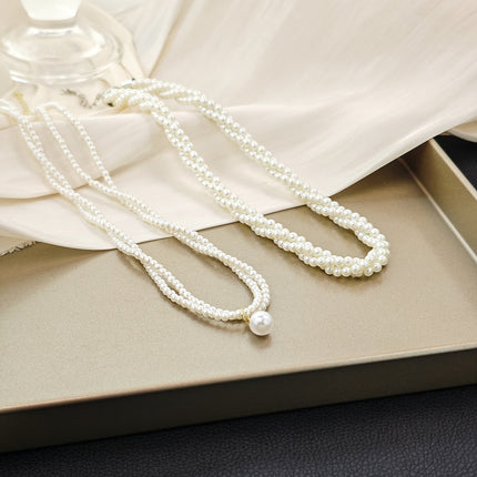 Multi Strand Pearl Necklace Pearl Choker Necklace - FASHION SHEGOODS LLC