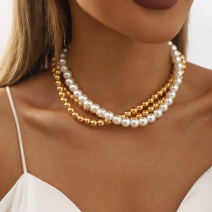 Imitation Pearl Multi-layer Necklace for Women - FASHION SHEGOODS LLC