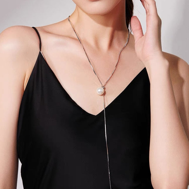 Fashion Pearl Beaded Necklace Sweater Chain Choker