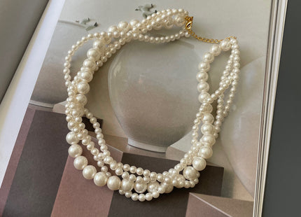 Simple Dainty Pearl Choker Necklaces for Women Trendy