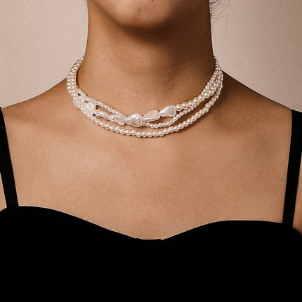 Multi-Layer Baroque Pearl Choker Necklace for Women - FASHION SHEGOODS LLC