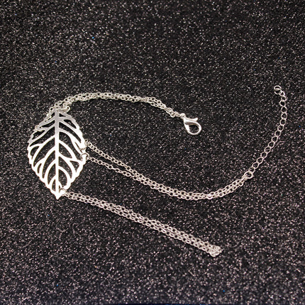 Charm Hollow Leaves Slave Chain Bracelet
