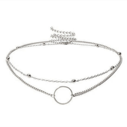 Fashion Choker Necklace Two Layer