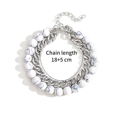Natural Gemstone Round Beaded Bracelet
