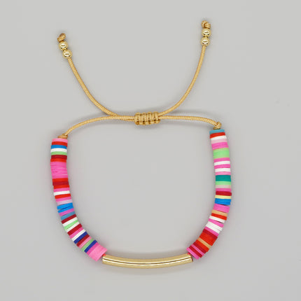 Polymer Clay Beads Bracelet Stretch Rope