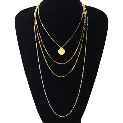 Link Chain Multi Layer Tassel Girls Pendant Necklace - FASHION SHEGOODS LLC