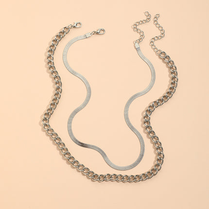 Multilayer Layered Snake Chain Necklace - FASHION SHEGOODS LLC