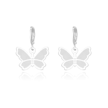butterfly Drop Dangle Pendant Huggie Earings