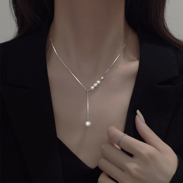 Charms Pearl Necklace Pendant Necklaces