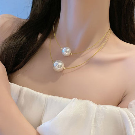 Double Layer Pearl Necklace