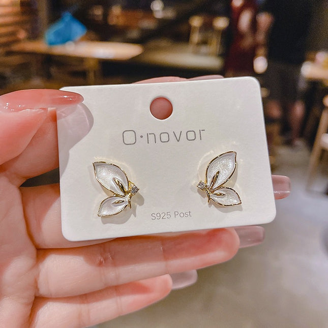 Creative Enamel Butterfly Earrings