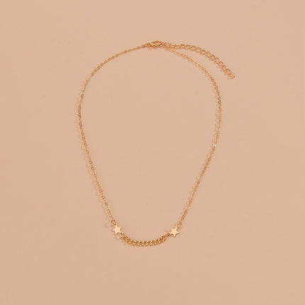 Stars Pendant with Chain Choker Necklace