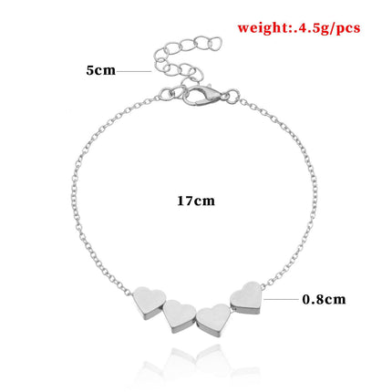 Women Heart Charm Bracelet