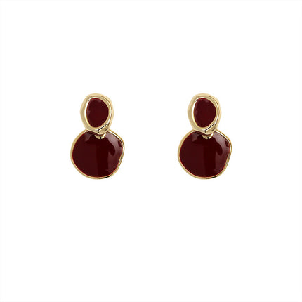 Geometric Round Drop Earring