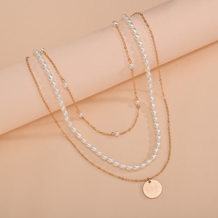 Multi-layer Layered Pearl Necklace Women Pendant - FASHION SHEGOODS LLC