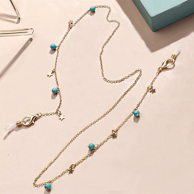 Natural Stone Turquoise Sunglass Chain