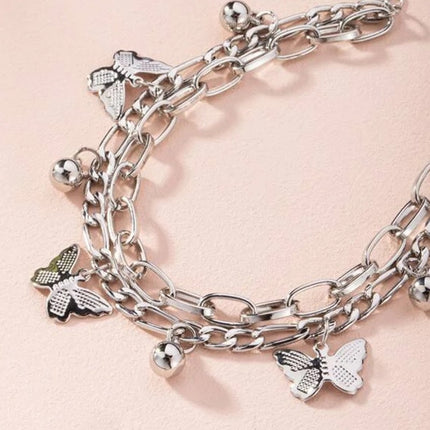 Bohemian Summer Bracelet for Women Girls Butterfly Pendant