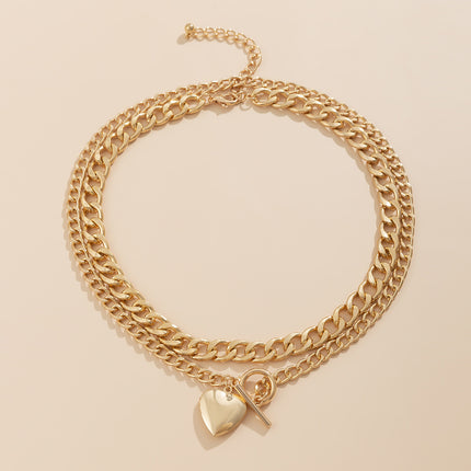 Heart Layered Necklace for Women - FASHION SHEGOODS LLC
