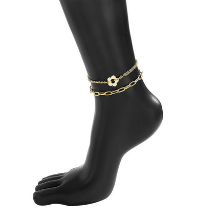 Anklet Cute Flower Chain Anklet Set