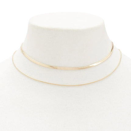 Double Layer Snake Chain Necklace - FASHION SHEGOODS LLC