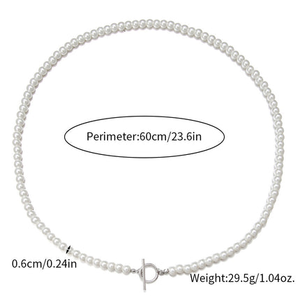 Faux Pearl Beaded Choker Necklace - FASHION SHEGOODS LLC