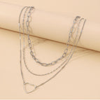 Heart-Imitation Rhodium Color