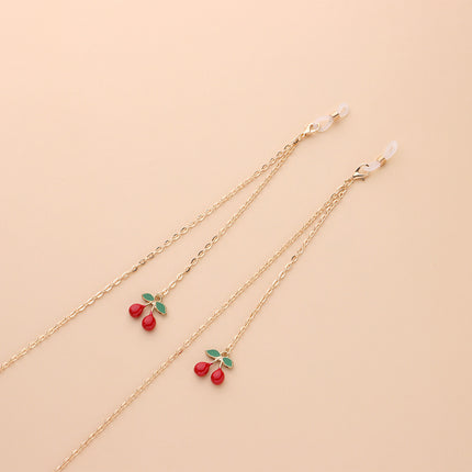 Sweet Cherry Fruit Pendant Glasses Chain
