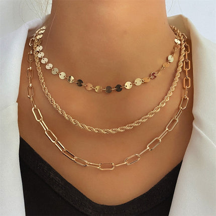 Multi-layer Chain Necklace for Women - FASHION SHEGOODS LLC