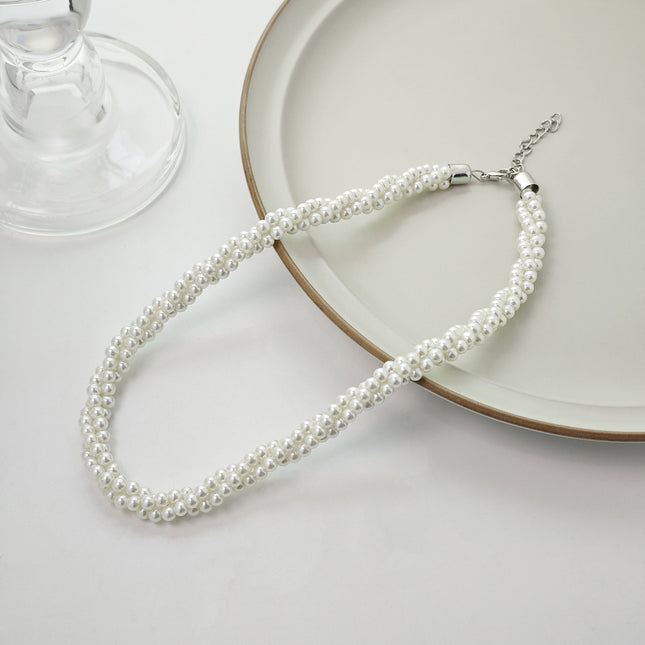Multi Strand Pearl Necklace Pearl Choker Necklace - FASHION SHEGOODS LLC