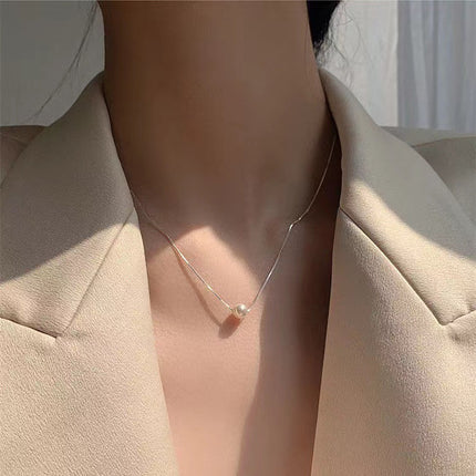 Fashion Cute Three Pearl Choker Necklaces