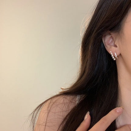 Crystal Pearl Earrings for Women