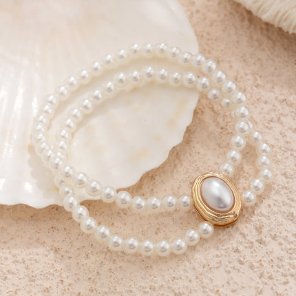 Elegant Multilayer Pearl Anklets High Heels Beaded Anklet Jewelry
