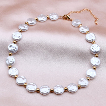 Pearl Choker Beaded Short Collar Necklace