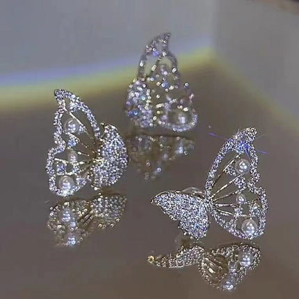 Hollow Butterfly Wing Earrings - FASHION SHEGOODS LLC