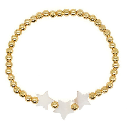 Shell Pentagram Elegant Bead Elastic Bracelet