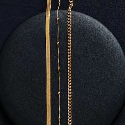 Flat Snake Breads Chain Anklet Jewelry