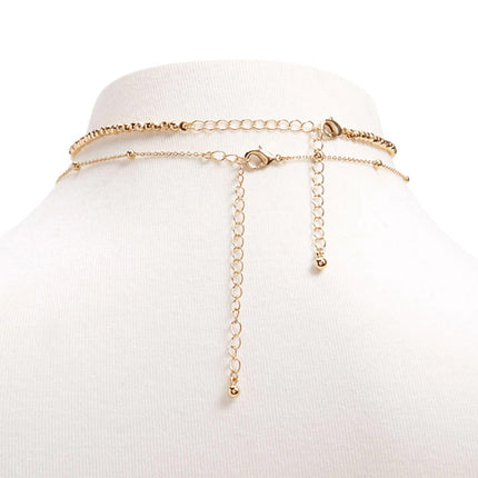 Multi Layers Round Beads Chain Necklace