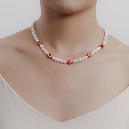 Love Imitation Beaded Pearl Necklace - FASHION SHEGOODS LLC