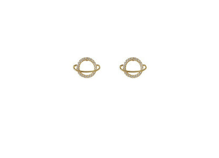 Twist Hollow Round Rhinestone Stud Earring