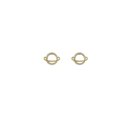 Twist Hollow Round Rhinestone Stud Earring