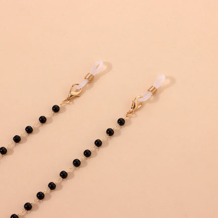 Simple Fashion Black Bead Glasses Chain
