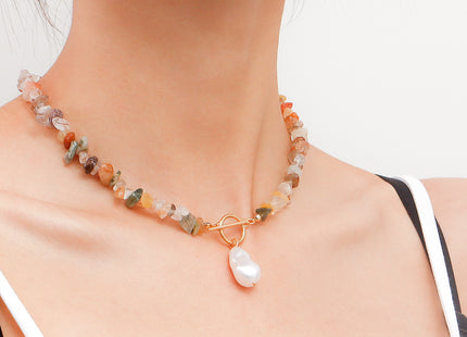 Natural Stone Bead Necklace
