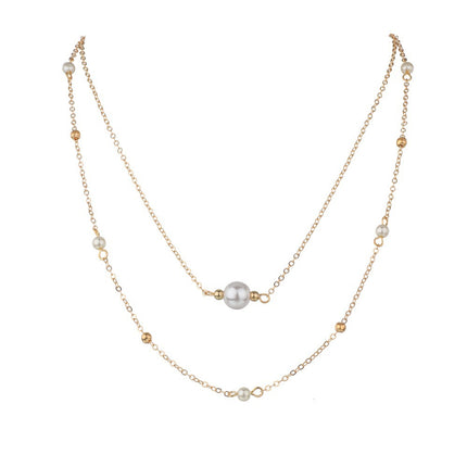 Double Layer Pearl Necklaces