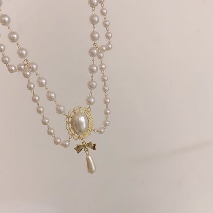 Multi Layer Pearls Necklace Women Choker Necklace - FASHION SHEGOODS LLC