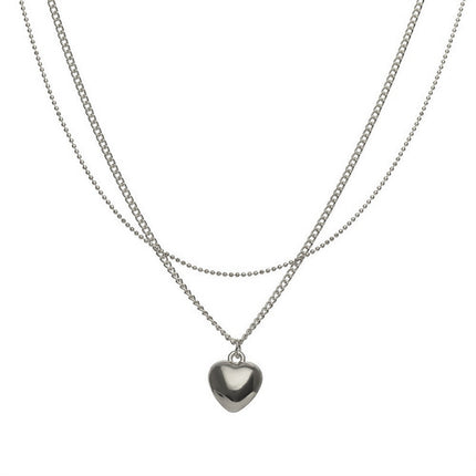 Multi-layer Chain Heart Necklace